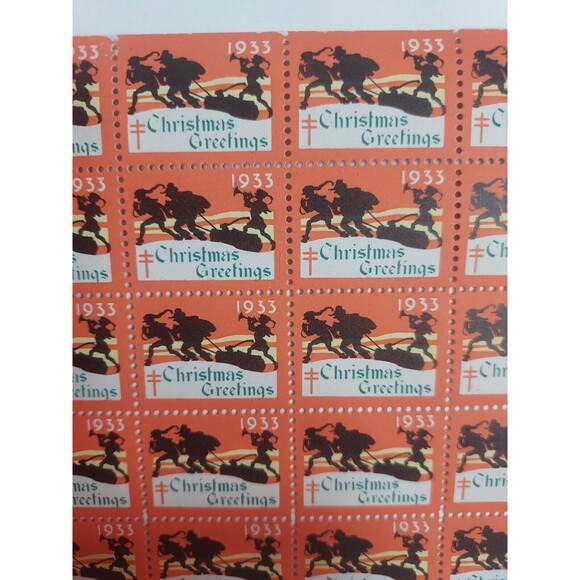NIP 10,000 National Tuberculosis Assoc Christmas Seals In Original Mailer - Picture 1 of 6
